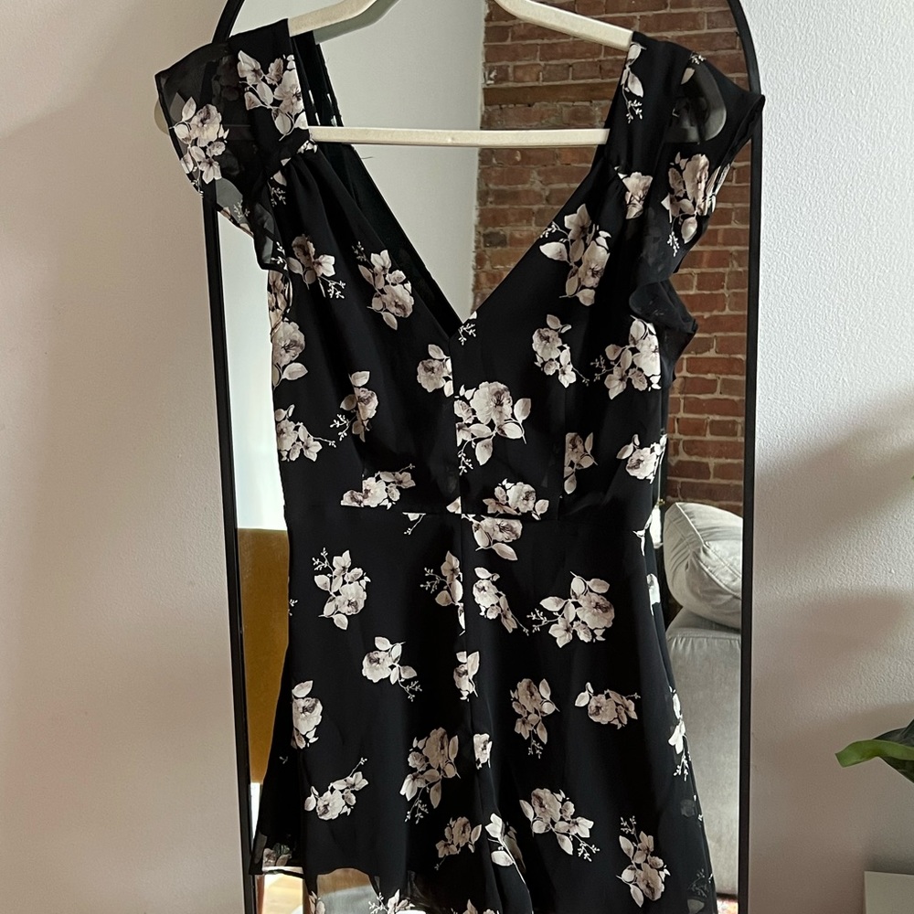 Urban Outfitters Black Floral Romper